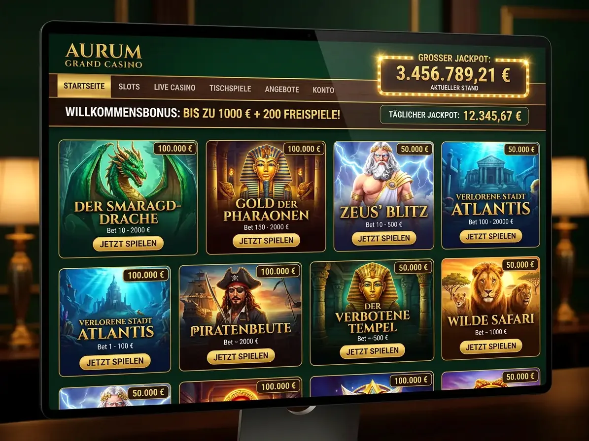 Spieleauswahl bei Allyspin